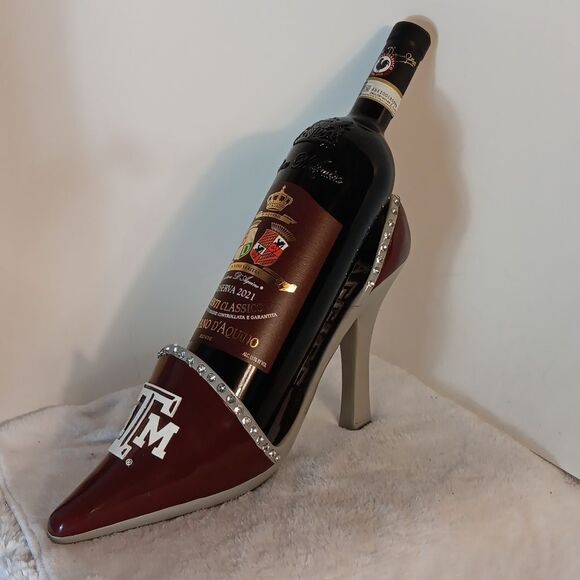 Texas A&M Maroon Stiletto Shoe Bottle Holder - Picture 2 of 5